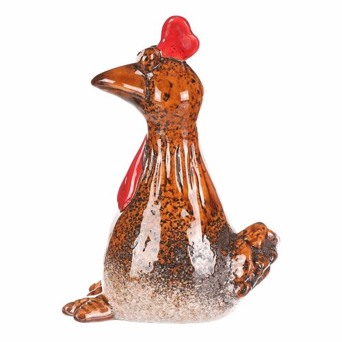 Dekoracja ogrodowa na płot Hen, 8 x 8 x 16 cm,ceramiczna