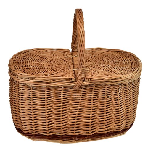 Pletena košara Piknik ovalna za avto, 45 x 30 cm