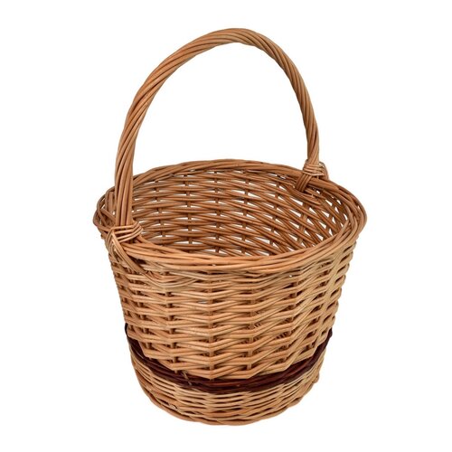 Плетений кошик для фруктів Збирач, лущений, діаметр 30 см