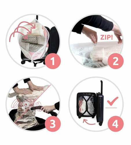 Compactor Potovalna kovčka Cosmos L, 46,5 x 26 x68 cm, temno siva