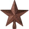 Glitter star karácsonyfacsúcs bronz, 19 x 19 x 5 cm