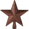 Weihnachtsschmuck-Spitze Glitter star Bronze, 19 x 19 x 5 cm