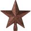 Szpic choinkowy Glitter star brązowy, 19 x 19 x 5 cm