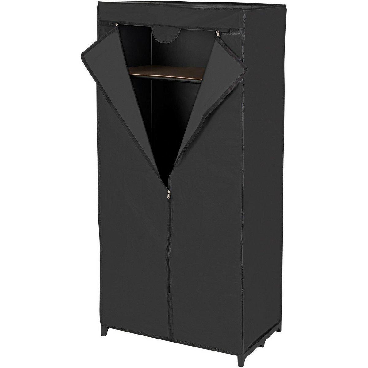 Wenko Skladacia skriňa z fólie PEVA s policou Deep Black, 160 x 50 x 75 cm