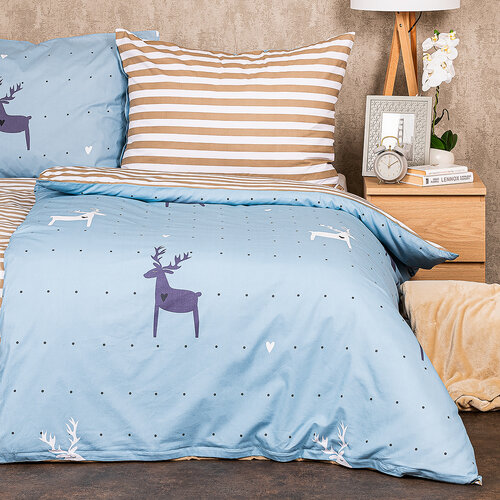 4Home Bombažno posteljnino Deer love, 140 x 200cm, 70 x 90 cm