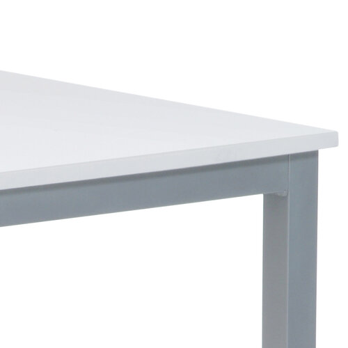 Minimalistický jedálenský stôl, sivo-biela, 110 x 70 x 75 cm