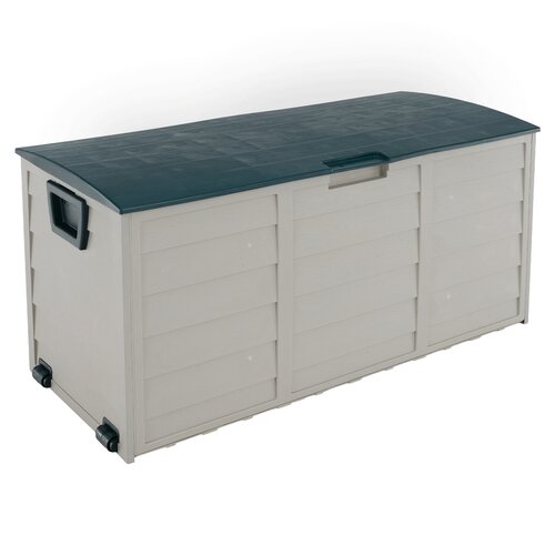 Cutie de depozitare pentru grădină, gri/verde,KORTEZ