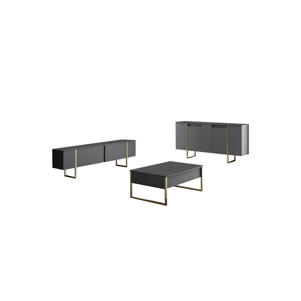Skrinka Luxe Anthracite and Gold