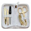 Kellermann 7407 P GOLD zestaw do manicure dla pań, biały