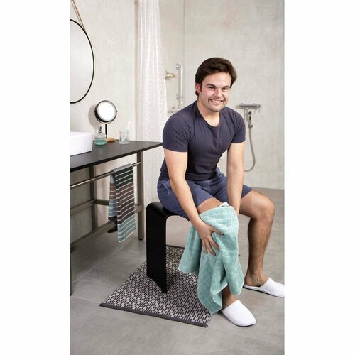 Taburet de baie trendy RIDDER A211110, 40 x 48 x27,5 cm, negru mat