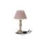 Lampa stołowa z abażurem w kropki