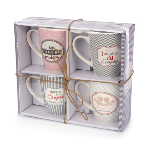 Set căni Vintage 300 ml, 4 buc