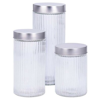 EH 3-dielna sada sklenených dóz na potraviny