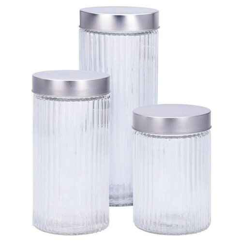 EH 3-dielna sada sklenených dóz na potraviny