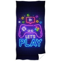 Ręcznik kąpielowy Gamer towel Let's Play, 70 x 140 cm