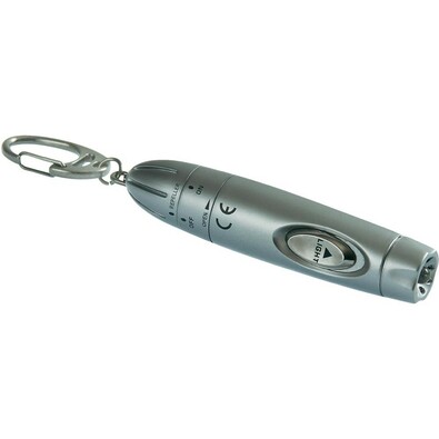 Odstraszacz komarów z latarką srebrny, 9 x 2,5 x 2 cm