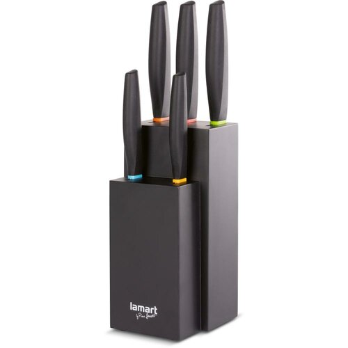 Lamart LT2158 Messerset im Block Color, 5 Stück