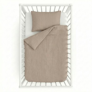 Kvalitex Baby-Musselin-Bettwäsche beige, 90 x 135 cm, 45 x 60 cm