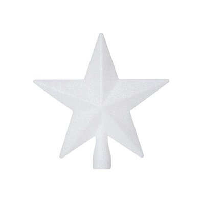 Vánoční špička na stromeček Glitter star, bílá