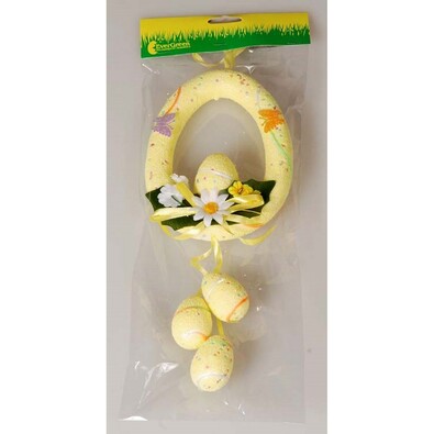 Závěsná velikonoční dekorace vejce, sada 2 ks