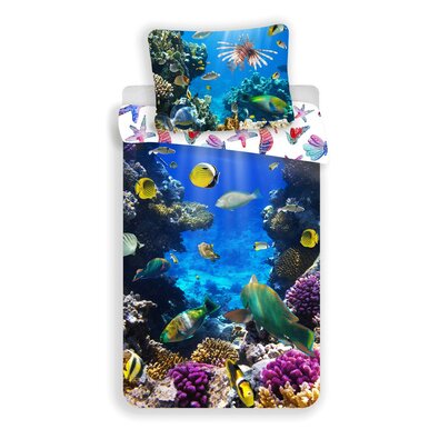 Pościel bawełniana Sea World, 140 x 200 cm, 70 x 90 cm