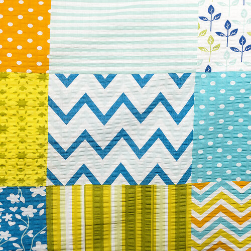 Lenjerie de pat bumbac creponat 4Home Patchwork  blue, 140 x 200 cm, 70 x 90 cm