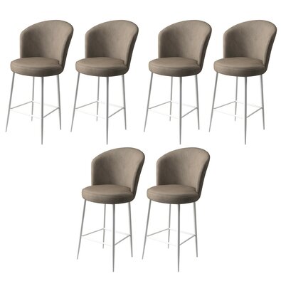 Set de scaune de bar Fora Cappuccino and White, 6buc.