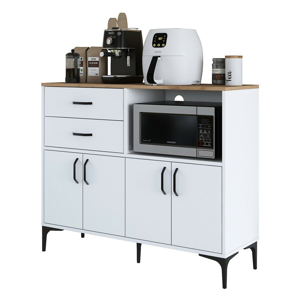 Skriňa Jeby Walnut and White