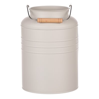 Vază metalică Pail gri-maro, 13 x 18 x 26 cm