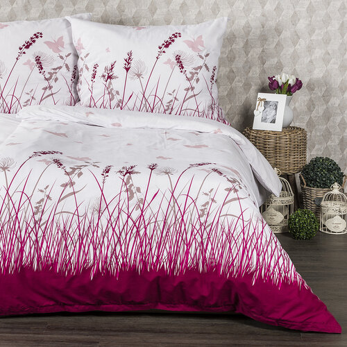 Lenjerie bumbac 4Home Poiană cu fluturi, 140 x 220 cm, 70 x 90 cm