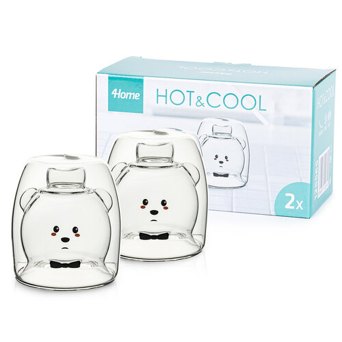 4Home Termo kozarec Hot&Cool Gentleman Bear 250 ml, 2 kosa