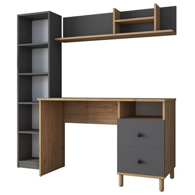 Pracovný stôl Hapem Walnut and Anthracite