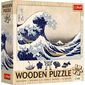 Trefl Dřevěné puzzle 200 - Velká vlna u pobřeží Kanagawy - Hokusai Katsushika