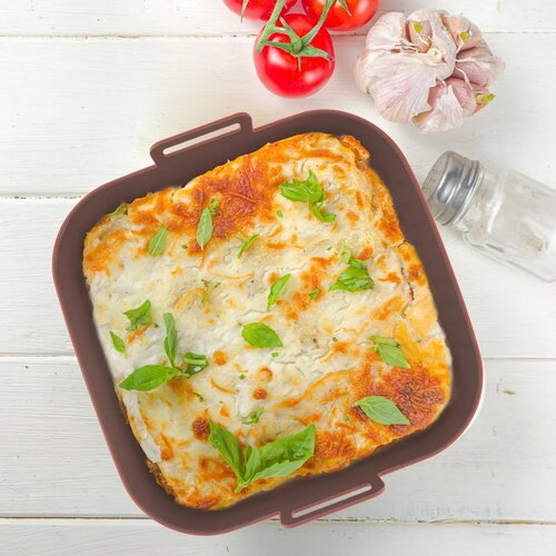 Orion Silikonska forma za vročo zračno fritezo,rjava, 17,5 x 17,5 cm