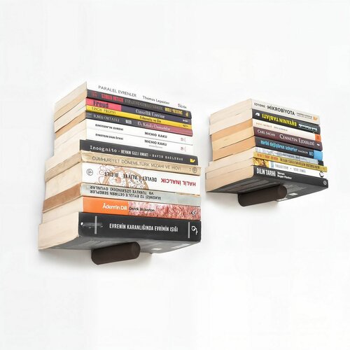 Súprava poliček Black and Brown, 2 ks