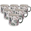 Zestaw 6 kubków porcelanowych Christmas Holly 520 ml