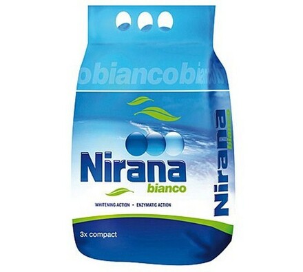 Prací prášok na biele a svetlé prádlo NIRANA Bianco 3 kg