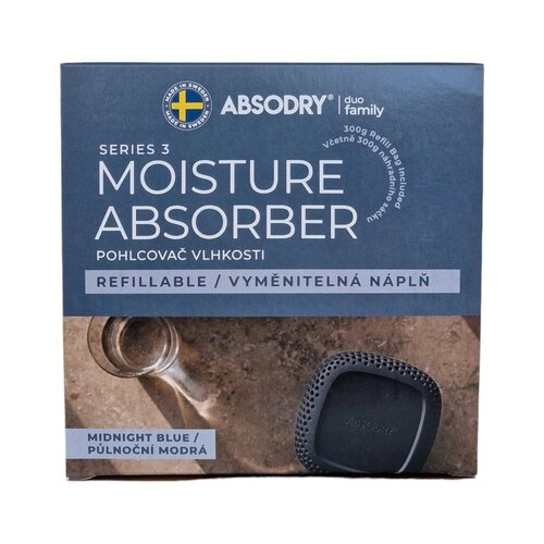 Absodry Duo , Family Bag 3-series nedvességelnyelő, do 30 m3 , Midnight Blue