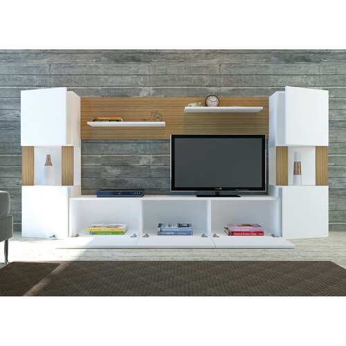 Lore White and Teak TV-fal
