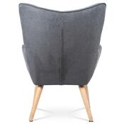 Křeslo ušák s podnožkou GREY2, šedá