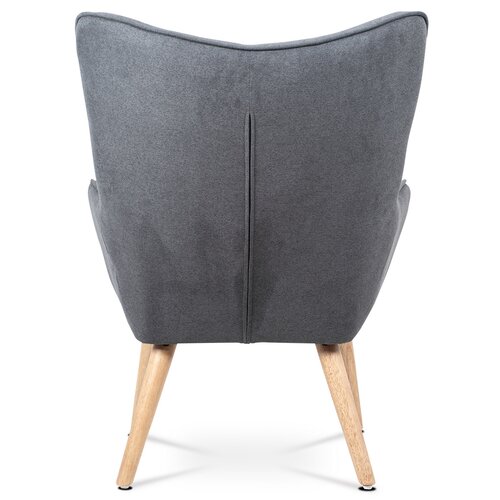 Ohrensessel mit Fußstütze GREY2, grau