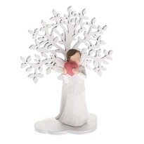 Decorațiune Înger cu inimă, lângă un copac, 15 cm Decorațiune Înger cu inimă, lângă un copac, 15 cm