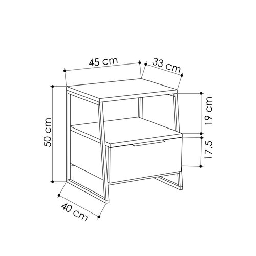 Stolik nocny Pal Oak 2