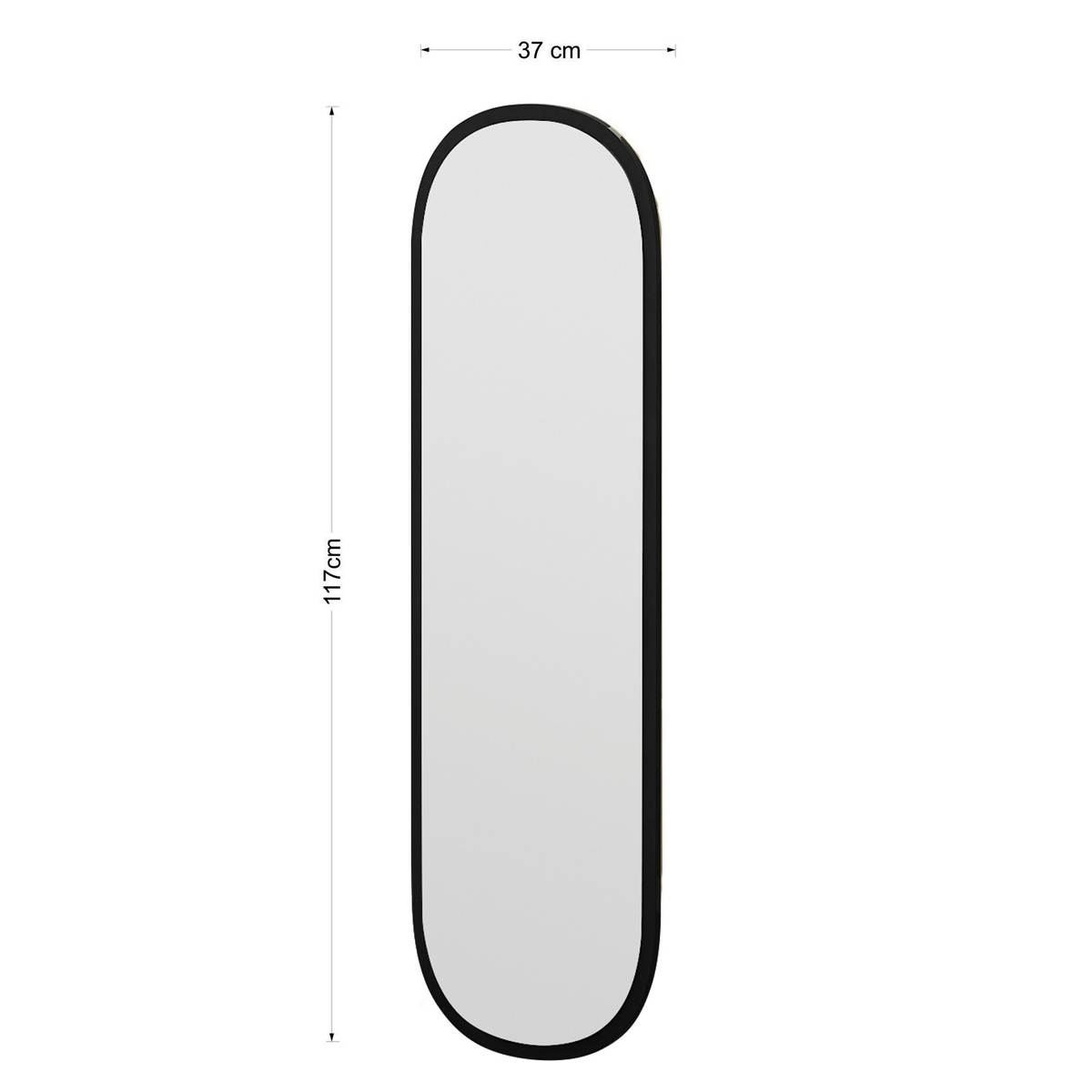 Zrkadlo Magnum Black 40 x 120 cm