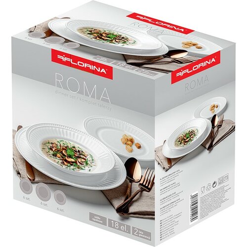 Florina 18-częściowy zestaw talerzy Roma