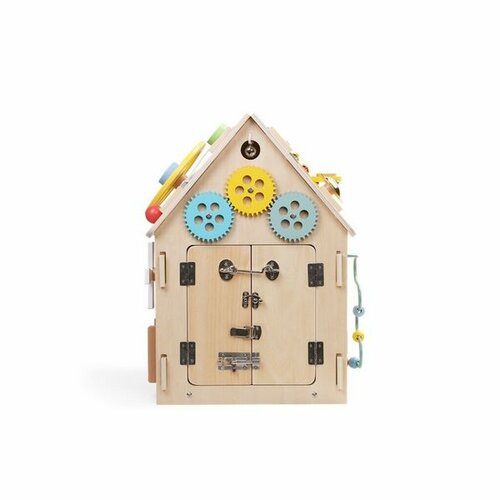 2Kids Toys Activity board Domeček přírodní