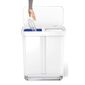 Simplehuman Pedálový odpadkový kôš na triedený odpad, 58 l, biela oceľ