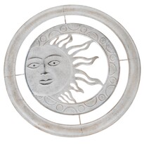 Настінна металева декорація Сонце сірий, діам.  50 см