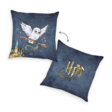 Подушка Гаррі Поттер сірий, 40 x 40 см