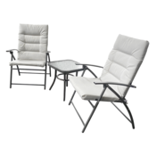 Garten-Set 1+2, Grau/Dunkelgrau, MUSON